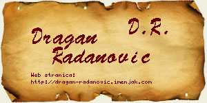 Dragan Radanović vizit kartica